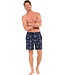 donkerblauwe zwemshort met elastische taille met koord 'crane birds'