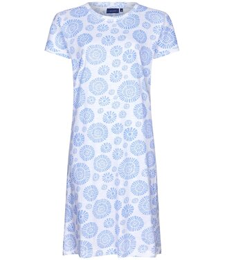 Pastunette ladies short sleeve organic cotton nightdress 'abstract daisy flower'