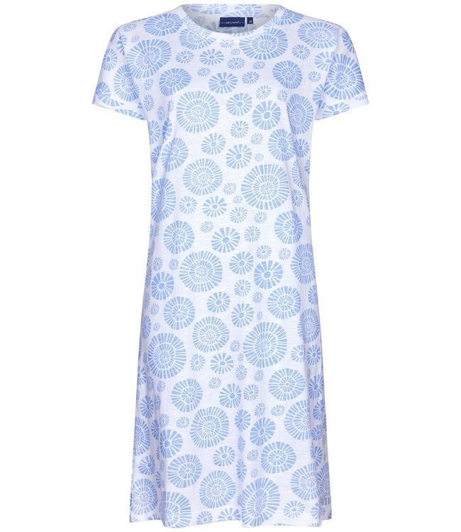 Pastunette ladies short sleeve organic cotton nightdress 'abstract daisy flower'