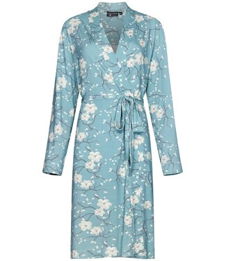 Pastunette Deluxe ladies luxury wrap-over kimono style robe with belt 'summer blossom'