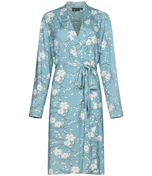 Pastunette Deluxe ladies luxury wrap-over kimono style robe with belt 'summer blossom'