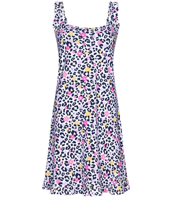 Rebelle ladies wide strap organic cotton summer nightdress 'hidden chic flower'