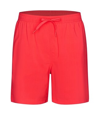 Pastunette Beach red swim shorts with elasticated tie-waist 'coral red'