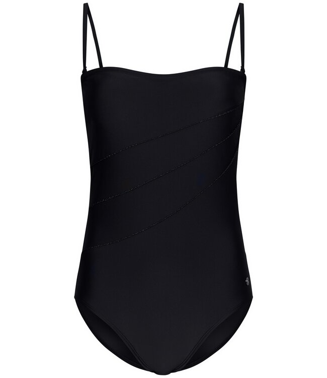 black soft cup swimsuit with adjustable straps 'chic black sparkle '