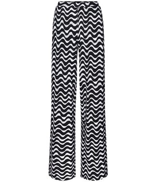 Pastunette Beach long black beach pants 'monochrome waves'