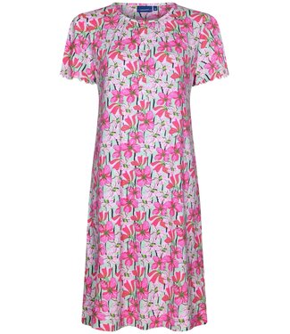 Pastunette ladies short sleeve cotton nightdress with buttons 'floral moments'