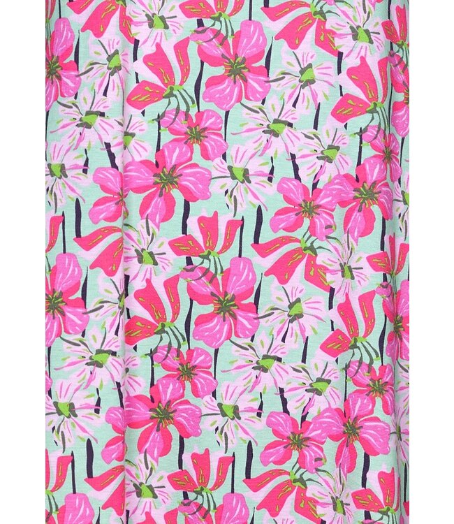 katoenen  dames nachthemd met korte mouwen en knoopjes 'floral moments'