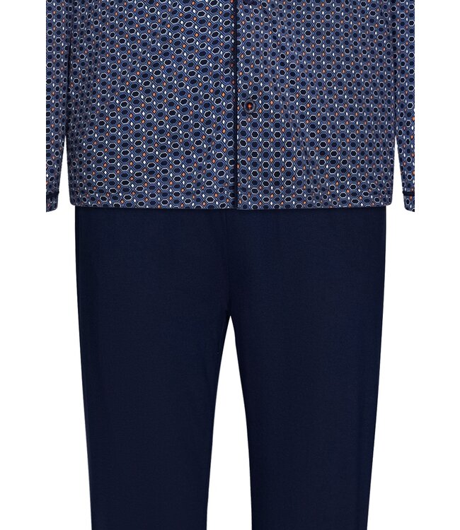 men's full button long sleeve cotton pyjama set  'groovy geometric'