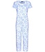 Pastunette ladies short sleeve organic cotton 3/4 pyjama 'abstract daisy flower'