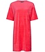 Rebelle raspberry pink short sleeve velvet lounge nightdress with pockets 'chic sporty stripe'