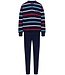 Robson men's long sleeve cotton single jersey pyjama set with buttons 'bright stripes'