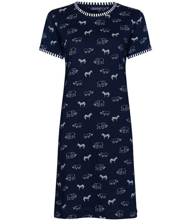 Rebelle Girls girls short sleeve cotton single jersey nightdress 'at the zoo'