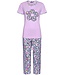 Rebelle ladies short sleeve organic cotton lilac summer 3/4 pyjama set 'hidden chic flower'