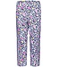 ladies short sleeve organic cotton lilac summer 3/4 pyjama set 'hidden chic flower'