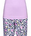 ladies short sleeve organic cotton lilac summer 3/4 pyjama set 'hidden chic flower'