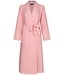 Pastunette ladies pink cotton-mix wrap-over morninggown with shawlcollar 'waffle design'