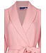 ladies pink cotton-mix wrap-over morninggown with shawlcollar 'waffle design'