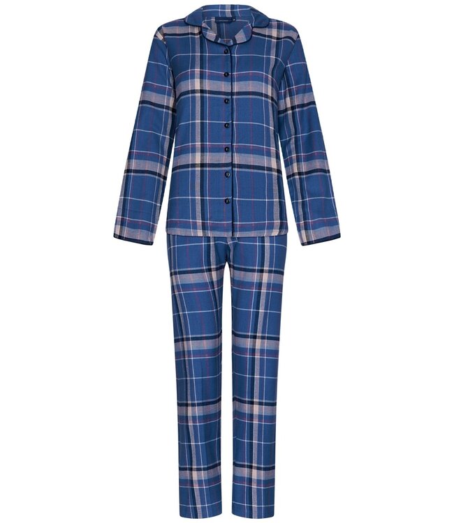 Pastunette cotton woven, full button flannel  pyjama 'winter checks'