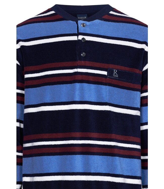 Robson mens, long sleeves pyjama with buttons