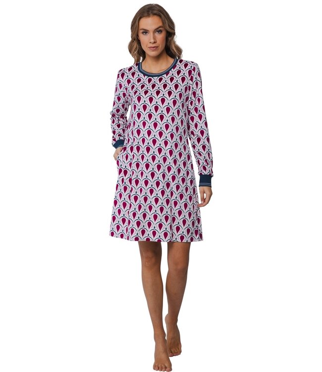Pastunette Premium luxe home-lounge polar fleece dames nachthemd 'pretty jewel'