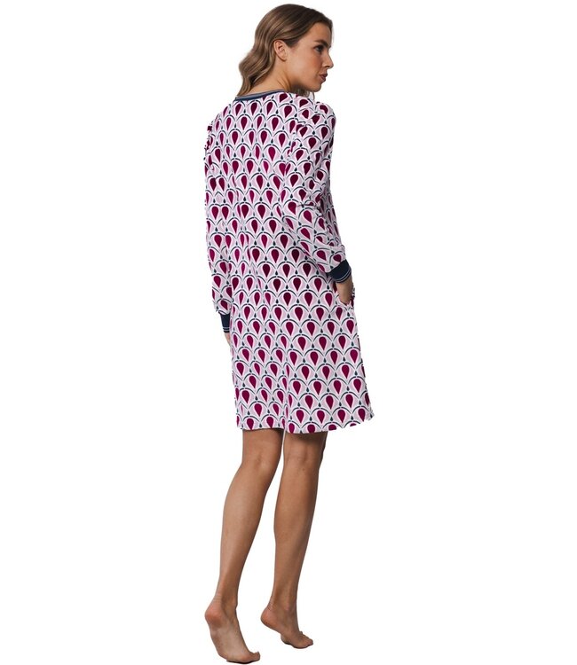 Pastunette Premium luxe home-lounge polar fleece dames nachthemd 'pretty jewel'