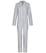 Pastunette Pastunette sage green full button organic cotton pyjama 'modern stripes'