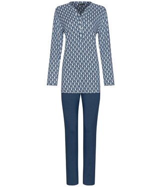 Pastunette Premium ladies luxury long sleeve pyjama set with buttons 'geometric dewdrop'