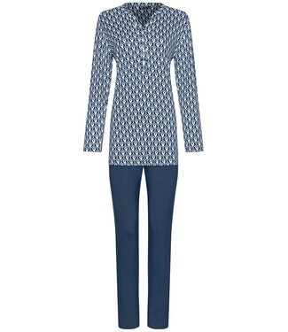 Pastunette Premium Pastunette Premium ladies luxury long sleeve pyjama set with buttons 'geometric dewdrop'