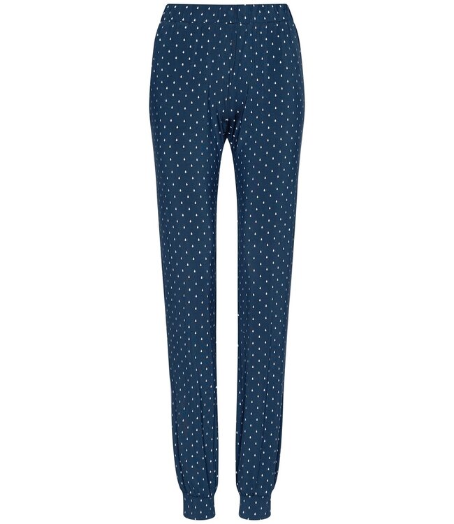 Pastunette Premium luxury blue modal-mix long sleeve pyjama 'dewdrops & lace'