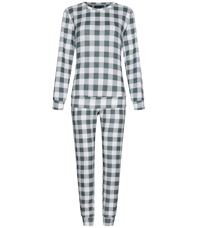 Pastunette Pastunette fleece home-lounge dames pyjamaset 'checkered blocks'