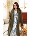 Pastunette Premium luxury long sleeve viscose-mix nightdress 'olive waterflower'