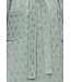 Pastunette extra long soft flannel fleece green wrap-over morninggown 'dotty circles'