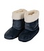 Pastunette Premium soft & warm navy blue indoor slipper boots 'stitch pretty'