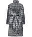 Pastunette Premium jacquard fleece warm morningown with zip 'monochrome zigzags'