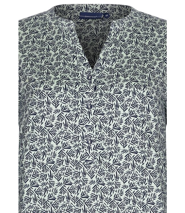 Pastunette groen katoenen dames nachthemd met lange mouwen 'mini blooms'