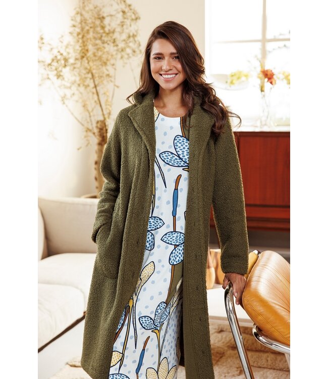 Pastunette Premium luxe doorknoop huisjasje 'boucle olive green'