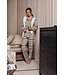 Pastunette ladies cotton flannel full button pyjama 'sweet beige checks'