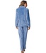 Pastunette zachte, blauwe, fleece home-loungepak met ritssluiting 'pretty bobble'