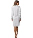 Pastunette ladies sage green cotton nightdress with buttons 'horizonontal stripes'