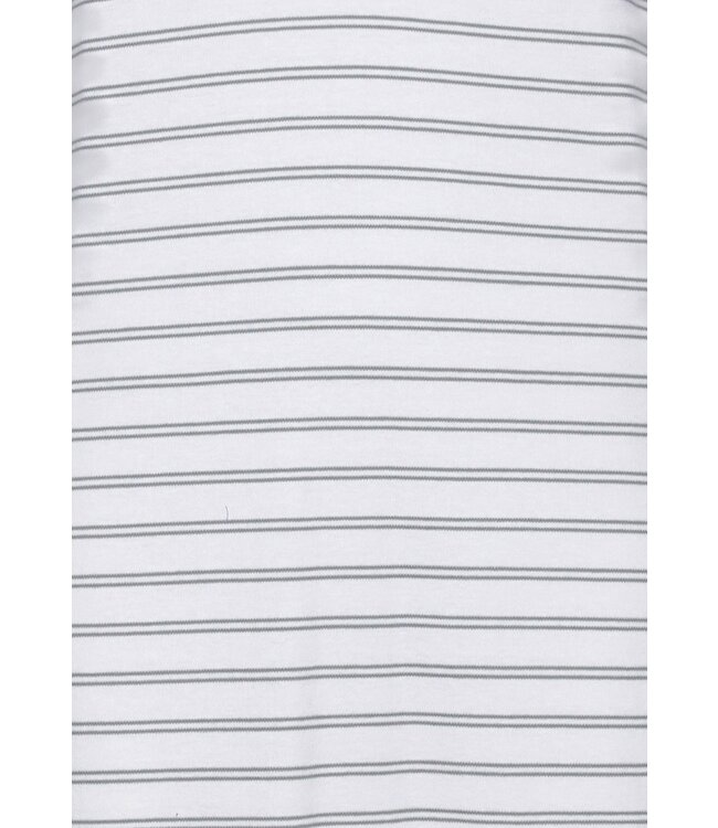 Pastunette ladies sage green cotton nightdress with buttons 'horizonontal stripes'