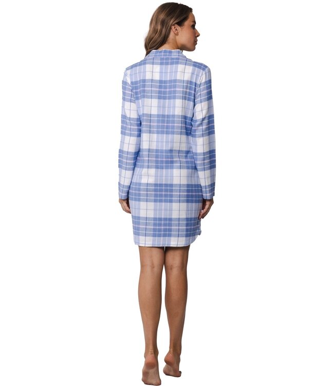 Rebelle ladies, long sleeves, full button nightshirt