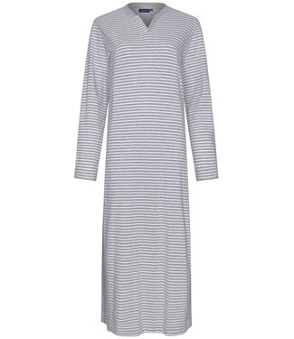 Pastunette Pastunette ladies extra long  v-neck cotton mix  nightdress 'just sporty stripes'