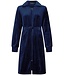 Pastunette Pastunette ladies luxury blue velvet morninggown with full zip 'blue beauty'