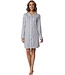 Pastunette sage green full button organic cotton nightdress 'modern stripes'