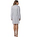 Pastunette sage green full button organic cotton nightdress 'modern stripes'
