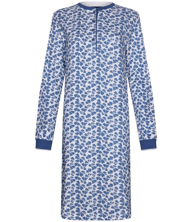 Pastunette blue nightdress with buttons 'winter waterflower'