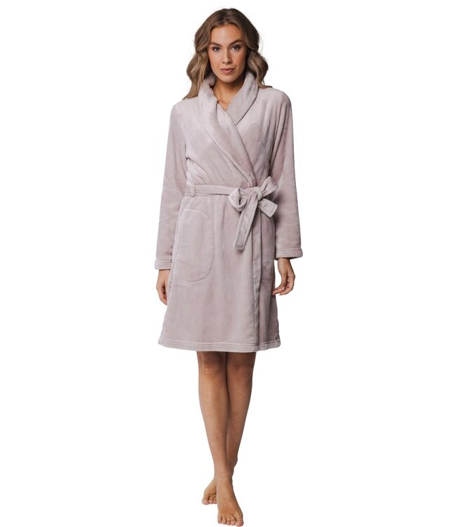 Pastunette warm flannel fleece wrap-over dressinggown 'soft comfort'