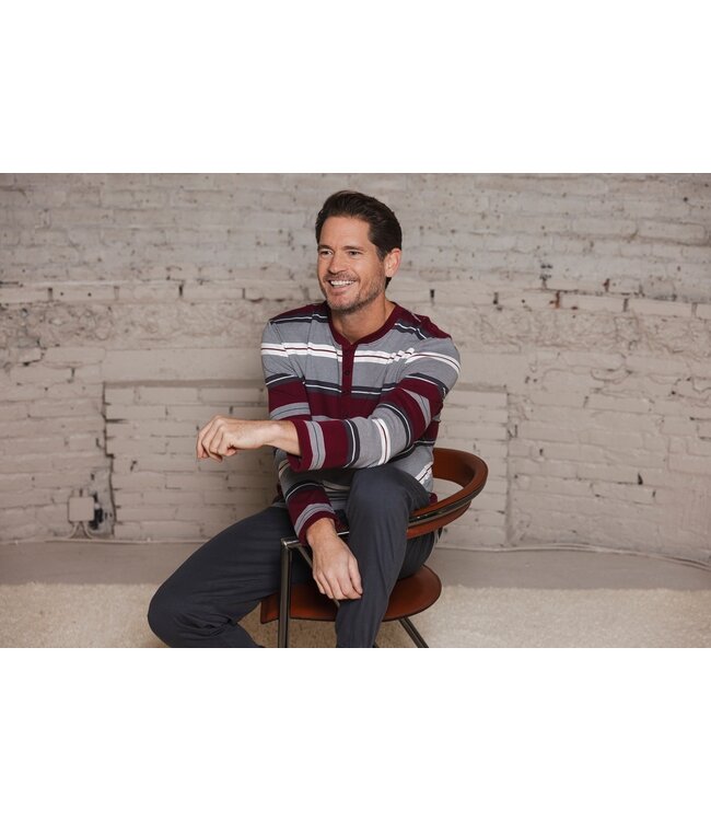 Pastunette for Men mens, long sleeves pyjama with buttons