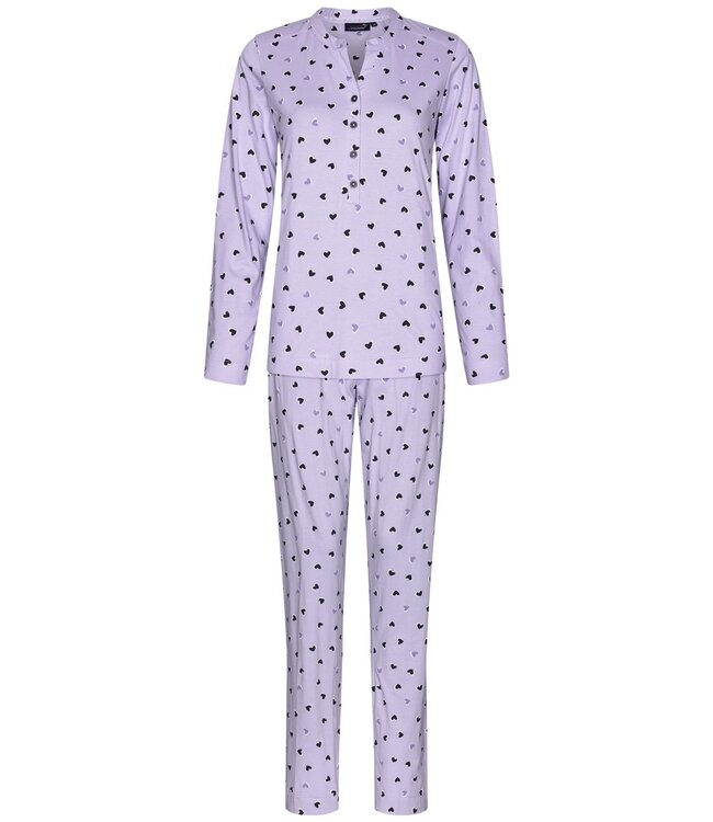 Rebelle Rebelle dames pyjama met lange mouwen en knoopjes