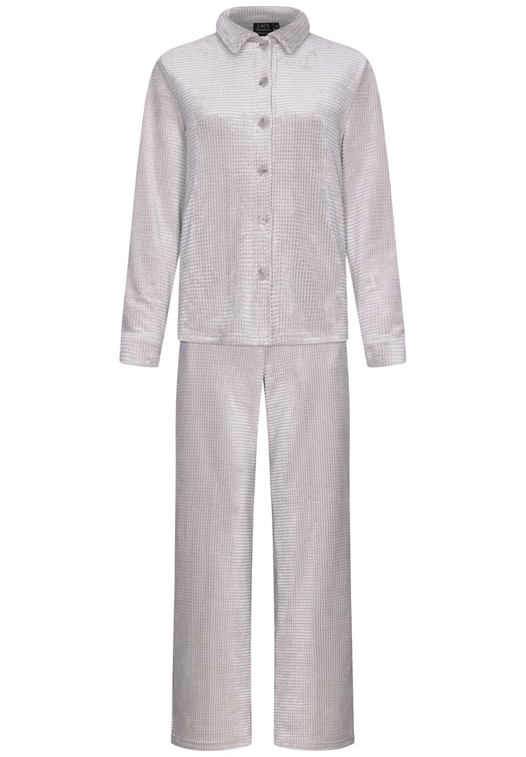 Ekouaer Frauen Pyjamas Nachtwäsche Set Oansatz Kurzarm Rüschen Tops Elastische Taille Lange